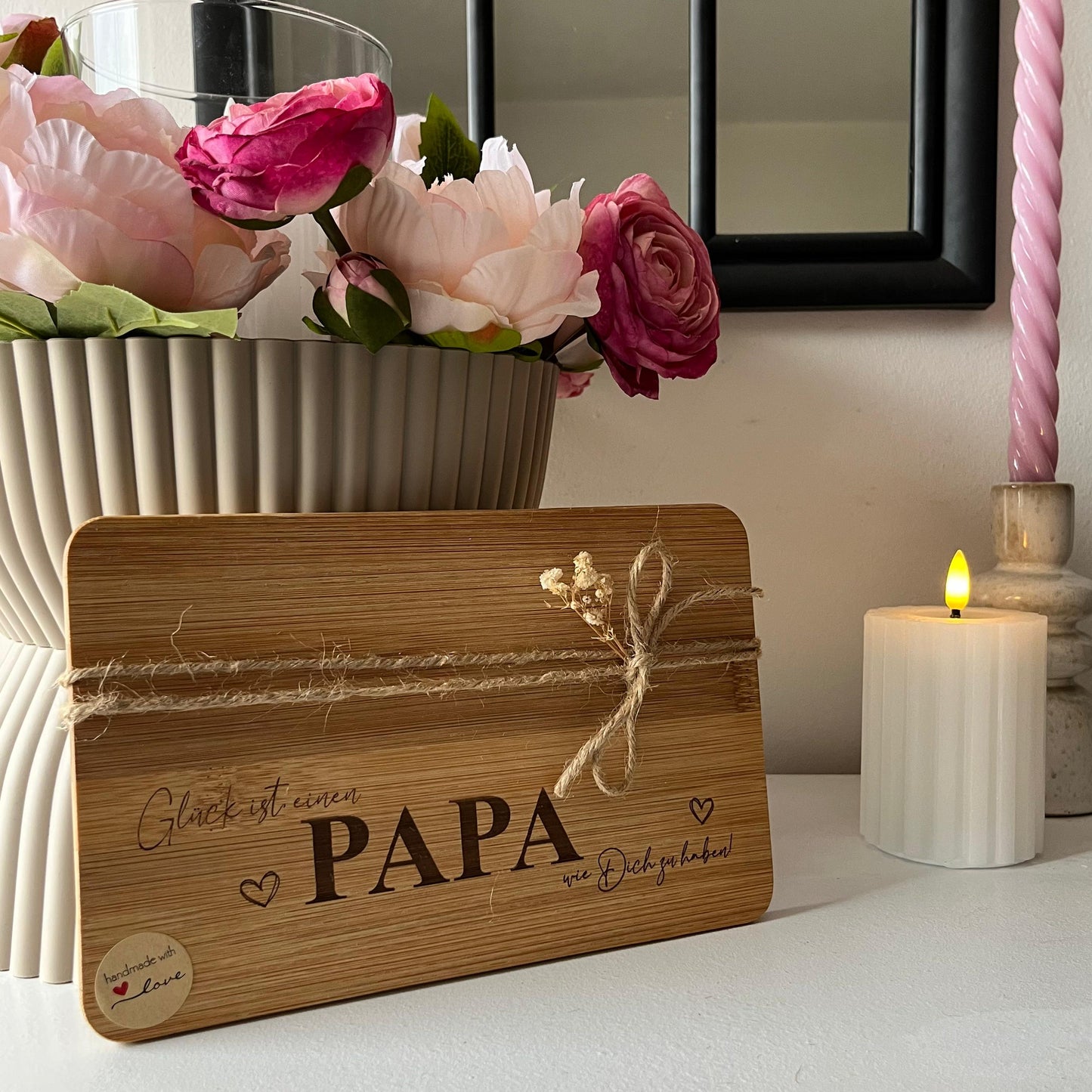 Brotzeitbrett "Glück ist ein PAPA wie dich zu haben"