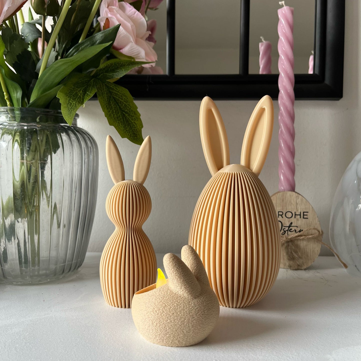 Osterei mit Ohren versch. Farben