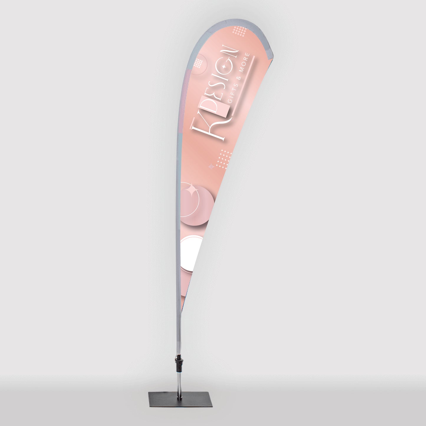 Beachflag Drop S/M/L, 4/0-farbig bedruckt inkl. Gestänge und 1,9kg-Metallbodenplatte