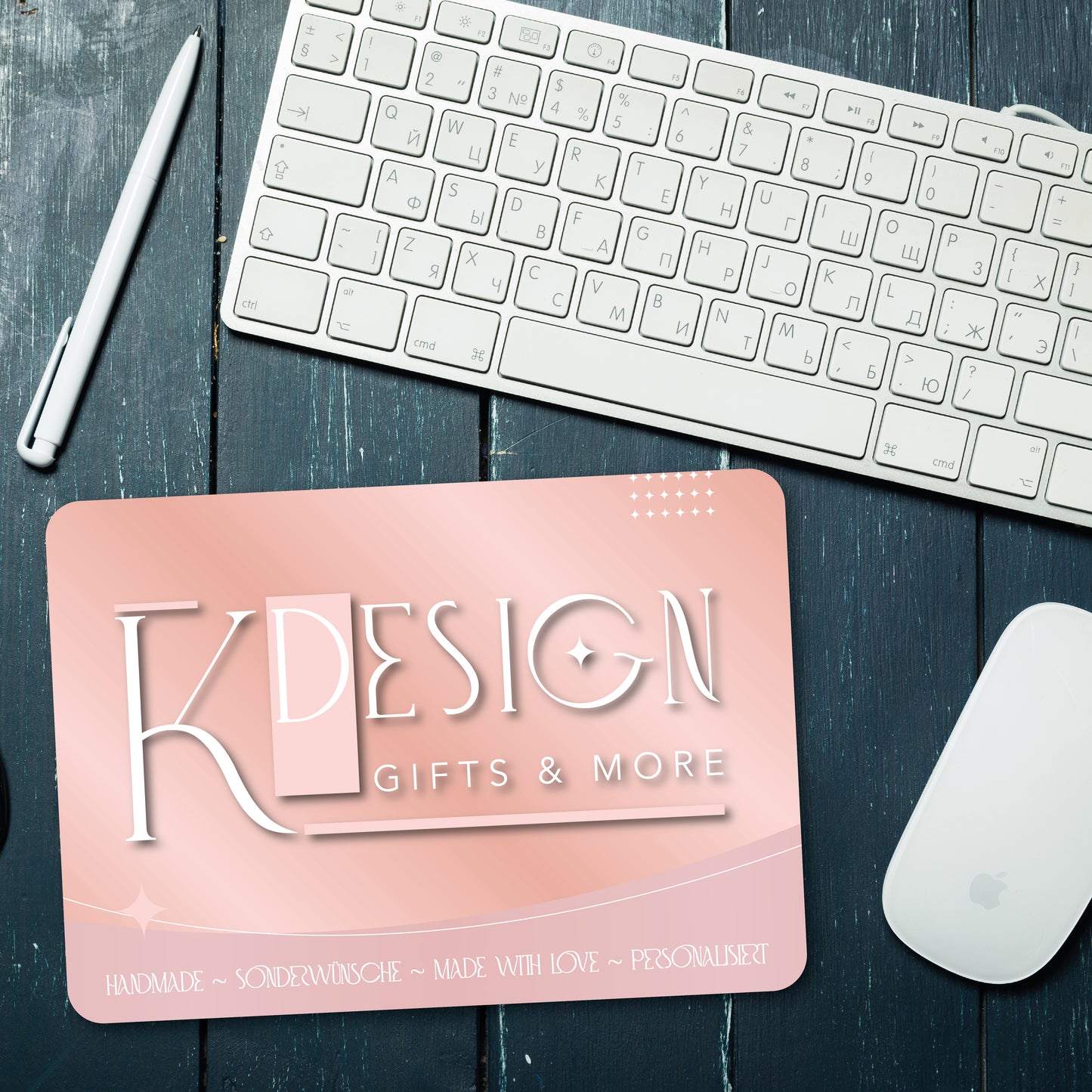 Rutschfestes Textil-Mousepad (22 x 18 cm) mit Gummirückseite, einseitig bedruckt