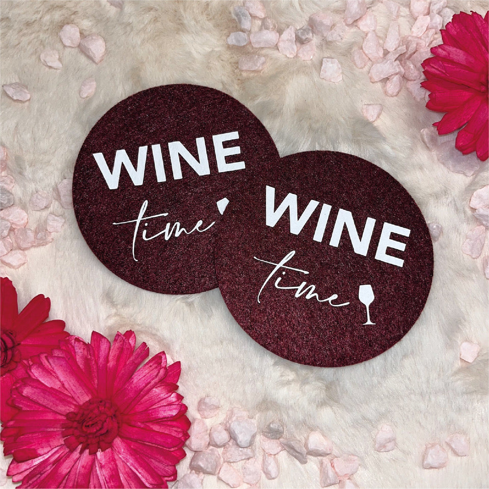 Untersetzer Filz "Wine Time"