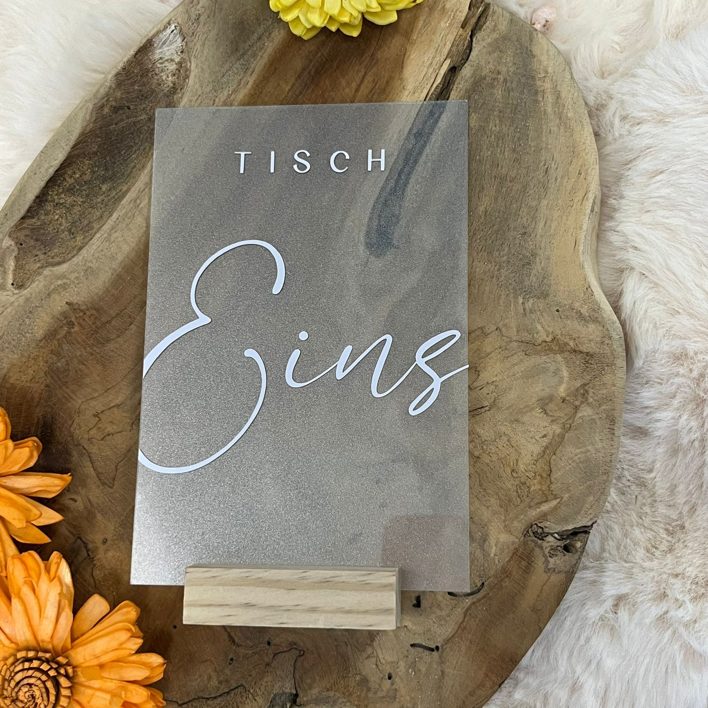 Tischnummer transparent Acryl