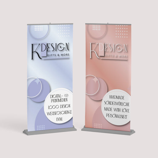 Roll-Up Bannerdisplay, Kassette silber, 85 cm x 200 cm